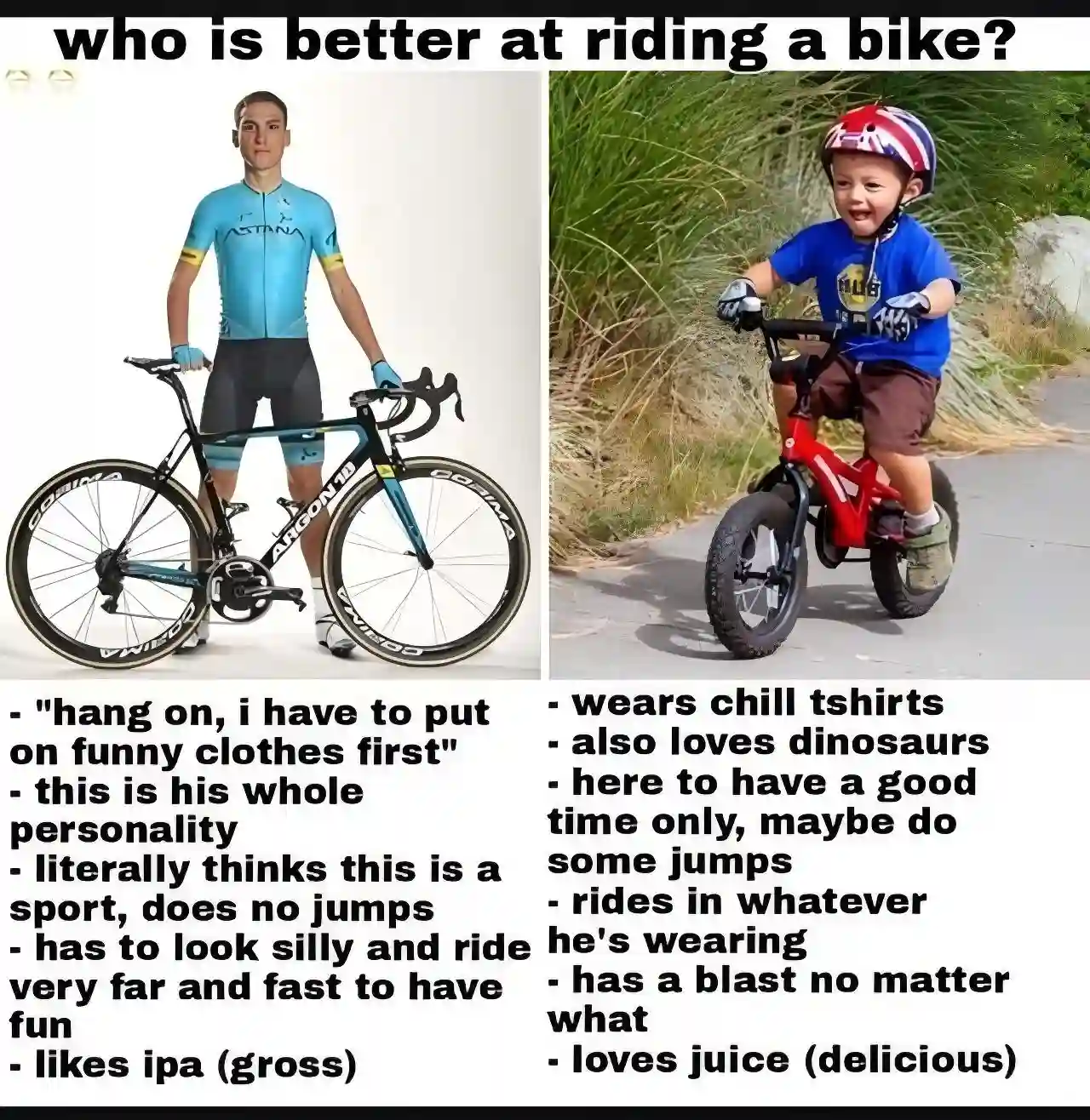 bike meme about Bicycle Equipment