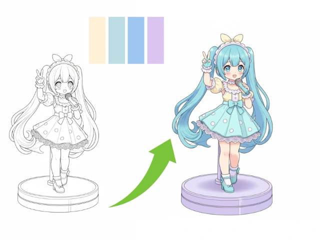 Color the sketch using the nano banana prompt.