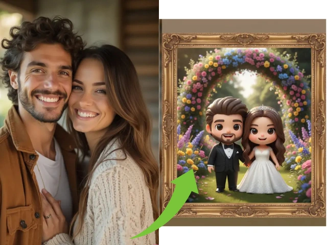 Use nano banana prompt to turn group photos into wedding photos.