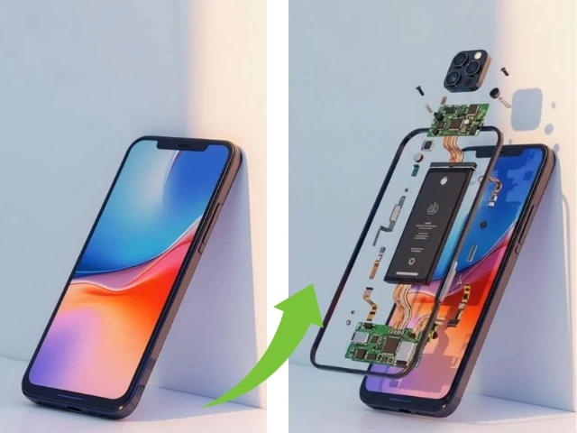 Create a cross-section of a mobile phone using the nano banana prompt.