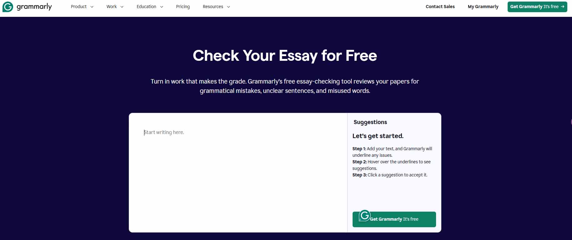 grammarly ai essay checker