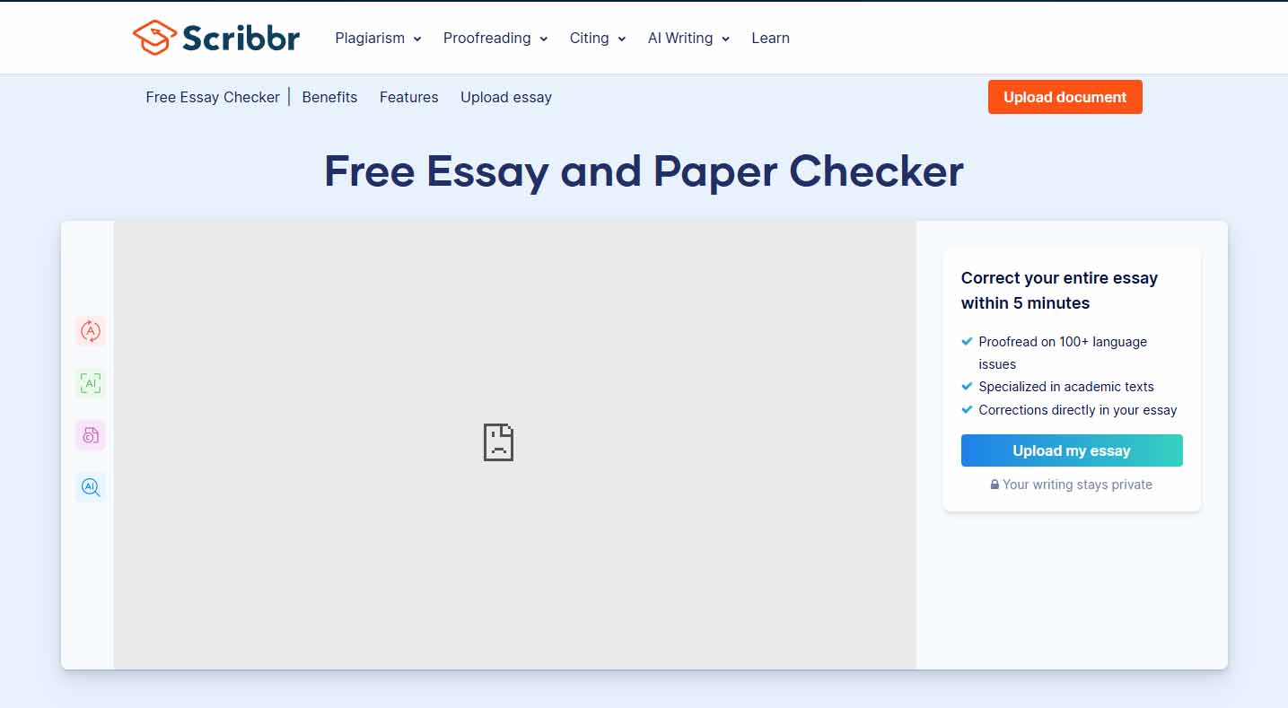 scribbr ai essay checker