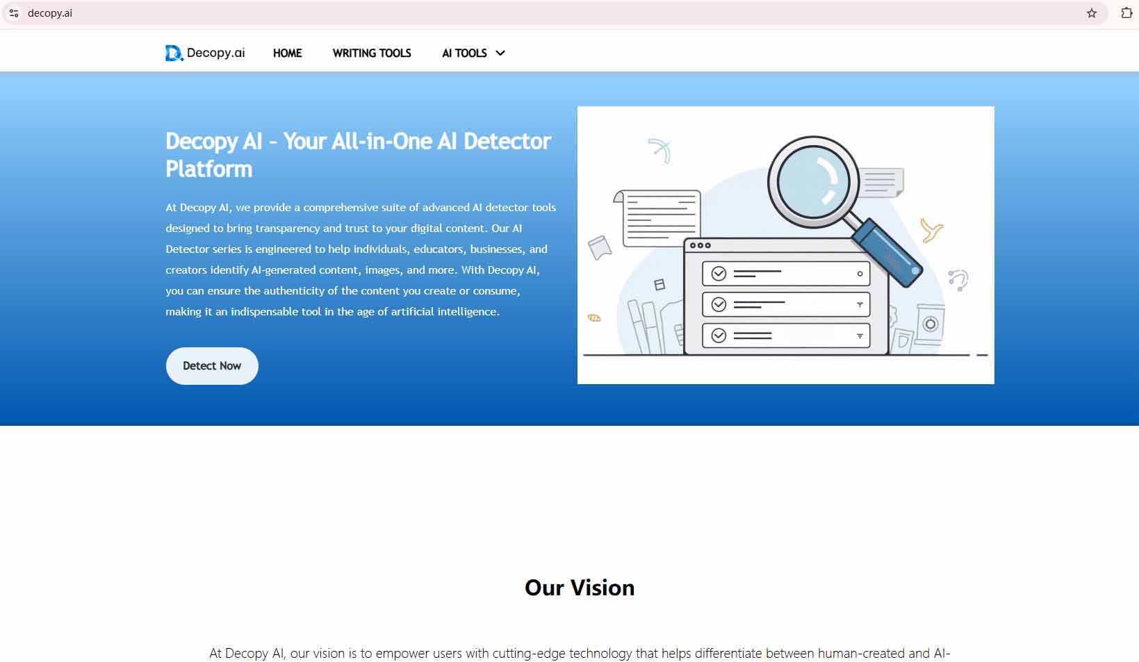 visit decopy ai website