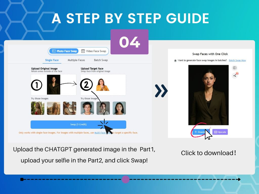 Step 4-Generate 100% REAL FACE using ChatGPT Photo Editing Prompts