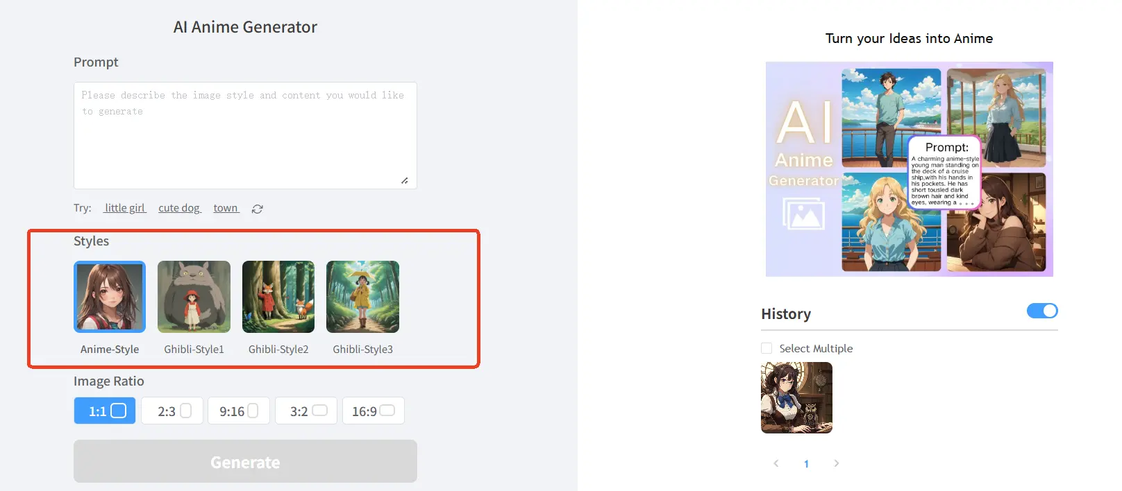 create your own ai anime