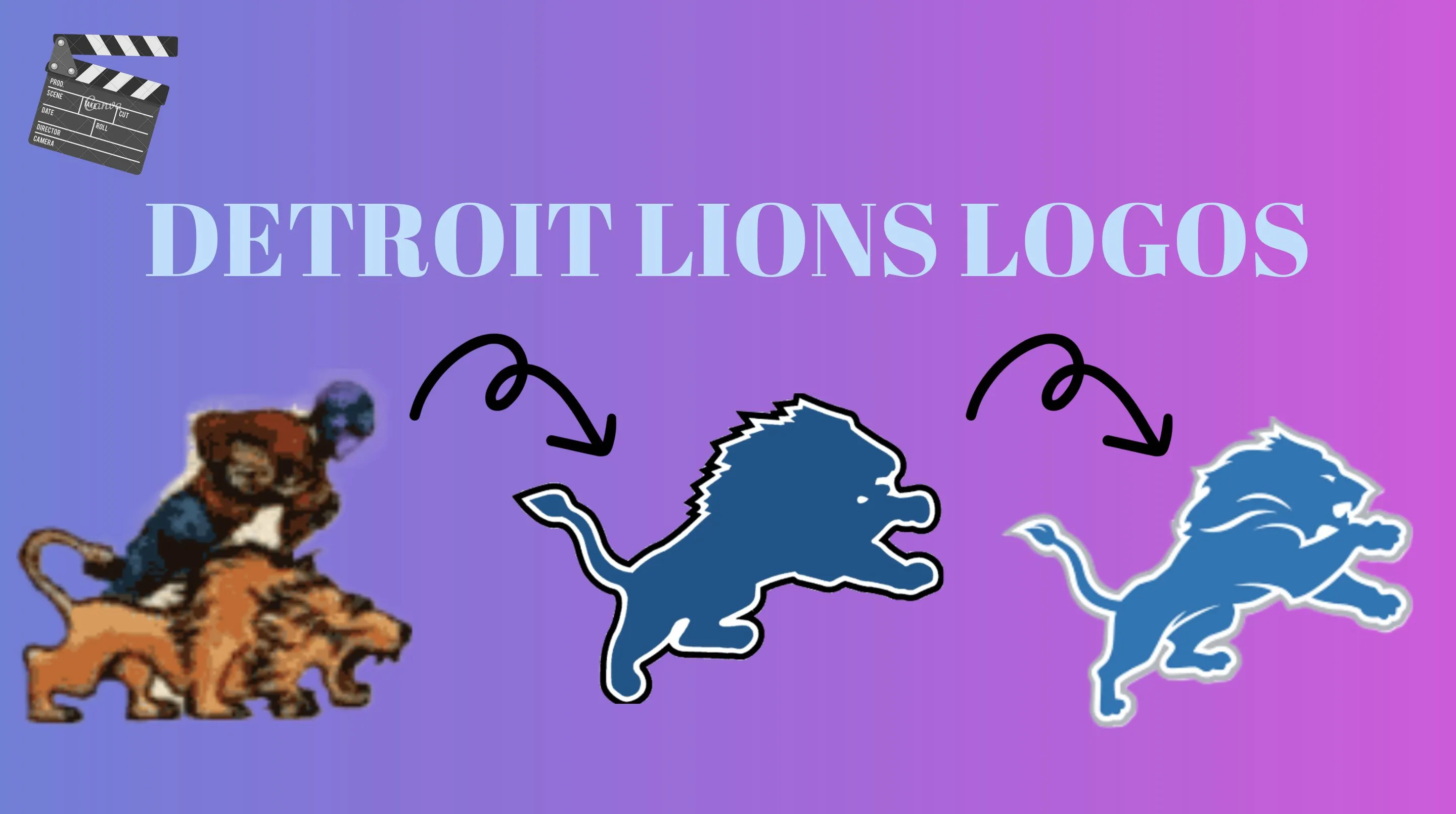 History of the Detroit Lions logo evolution