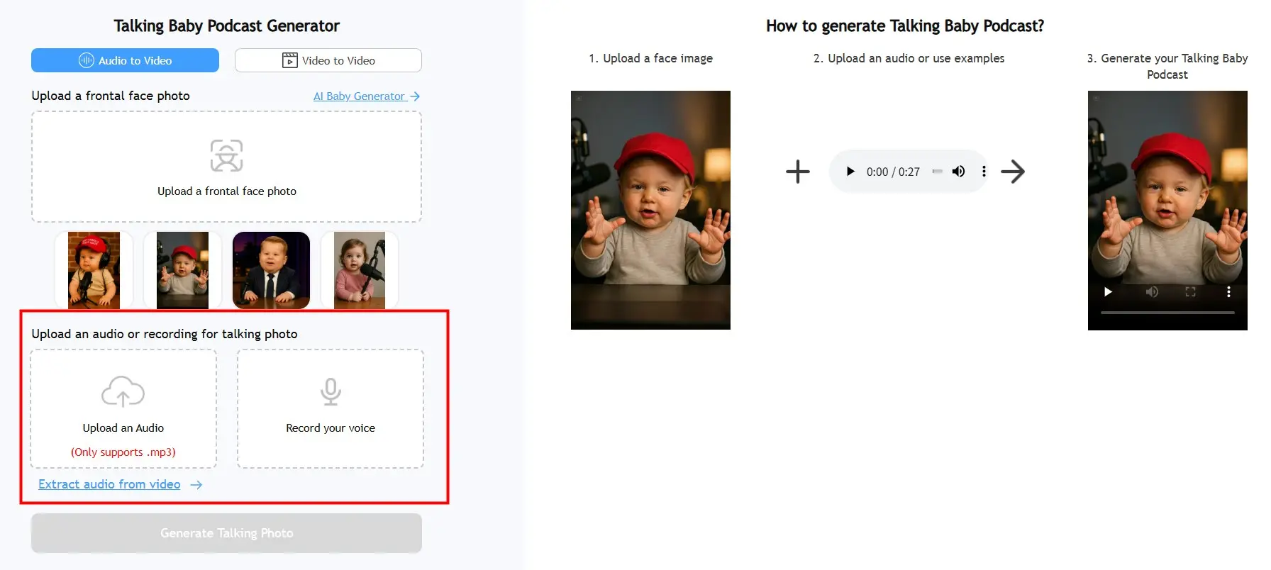 add audio or video input