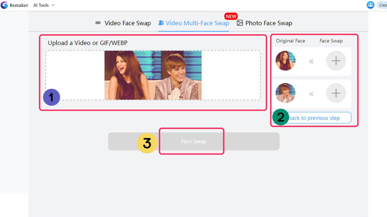 Remaker AI video multi-face swap
