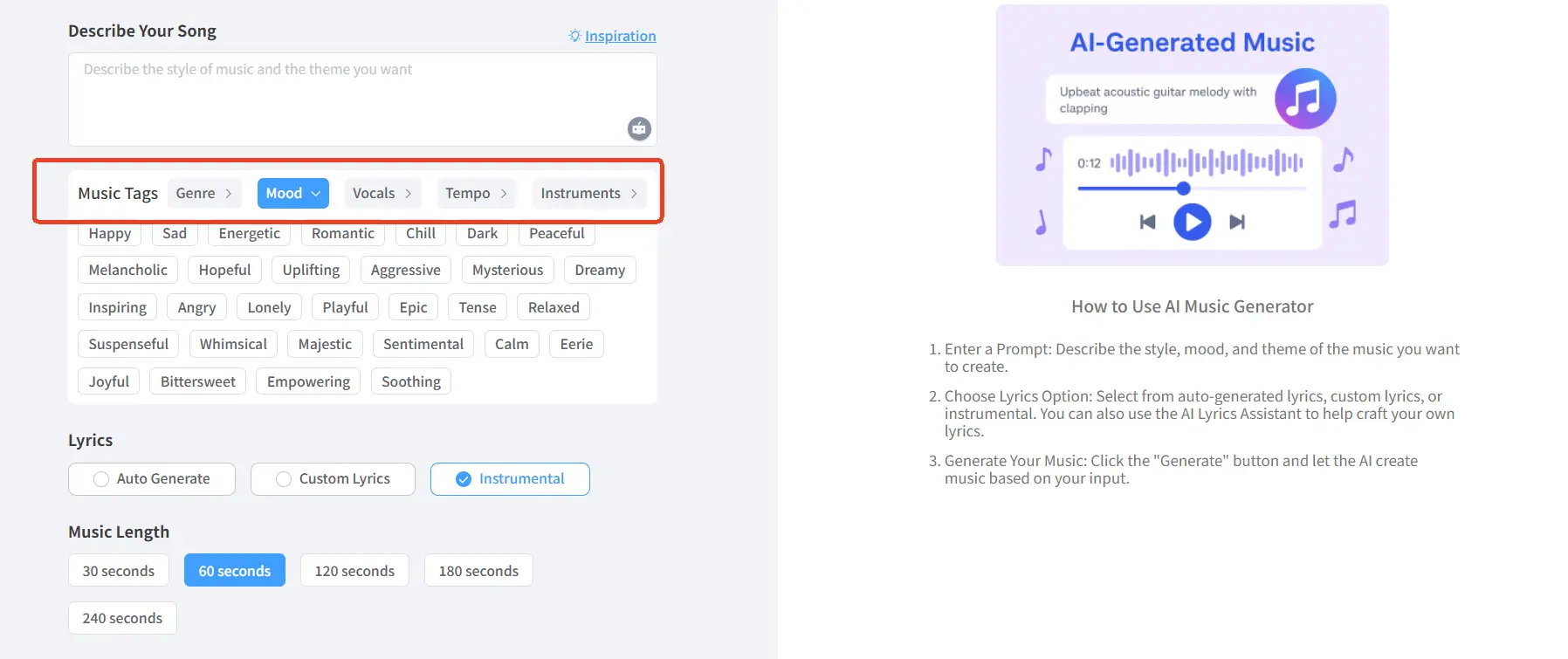 descriptive tags
