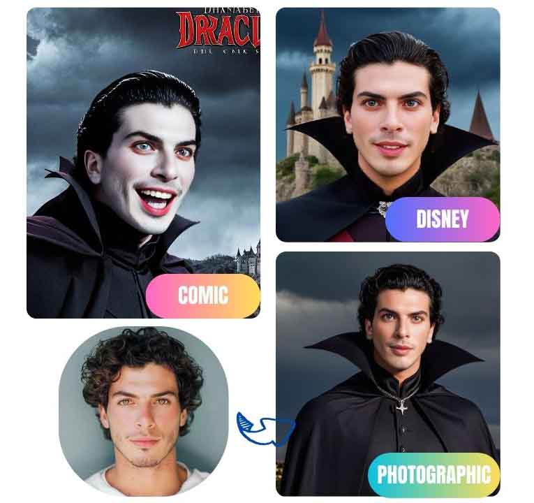 generate halloween profile pictures with ai portrait generator