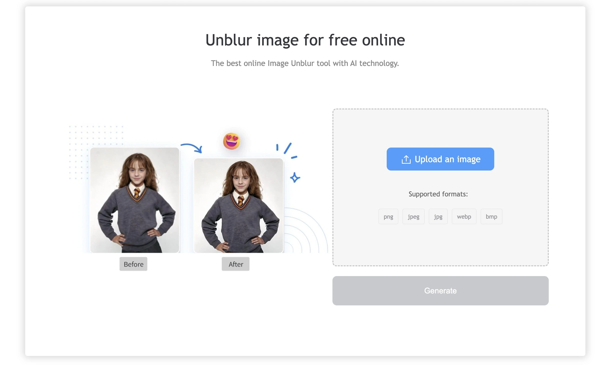 Step 2 of remaker unblur image