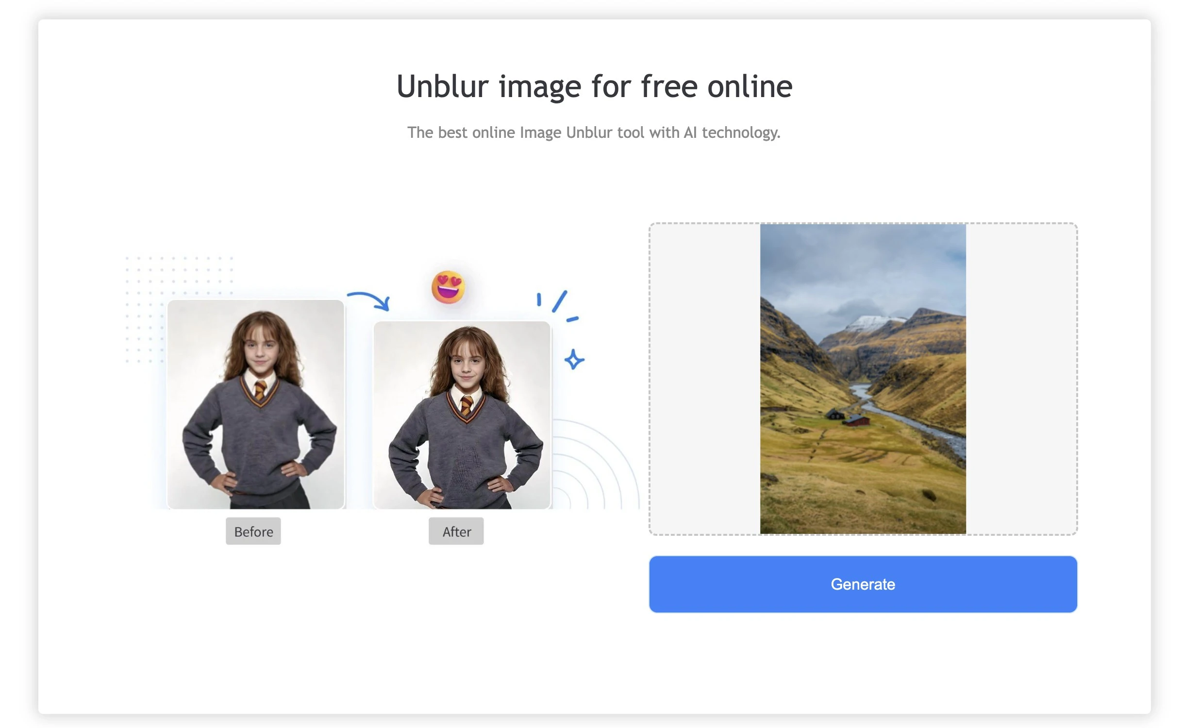 Step 3 of remaker unblur image