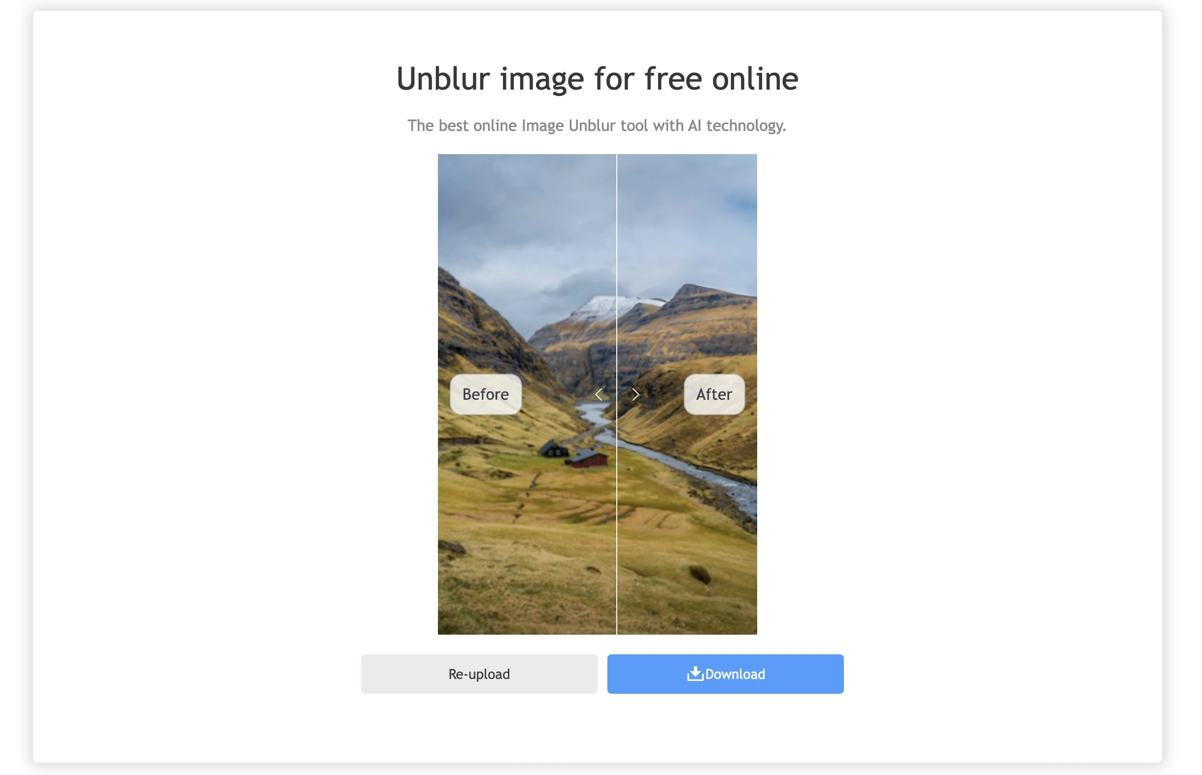 Step 4 of remaker unblur image