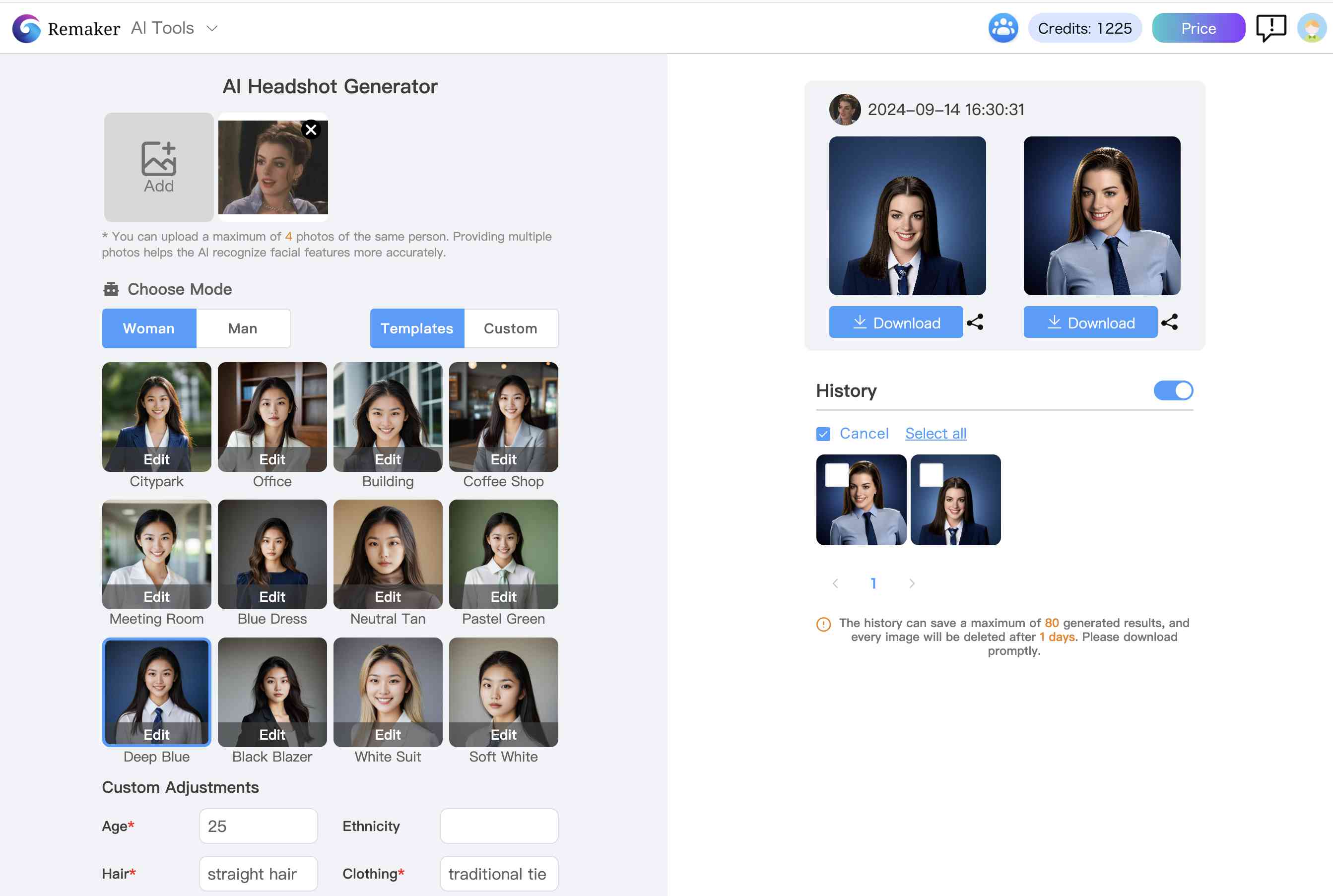 LinkedIn Headshot AI Free Result