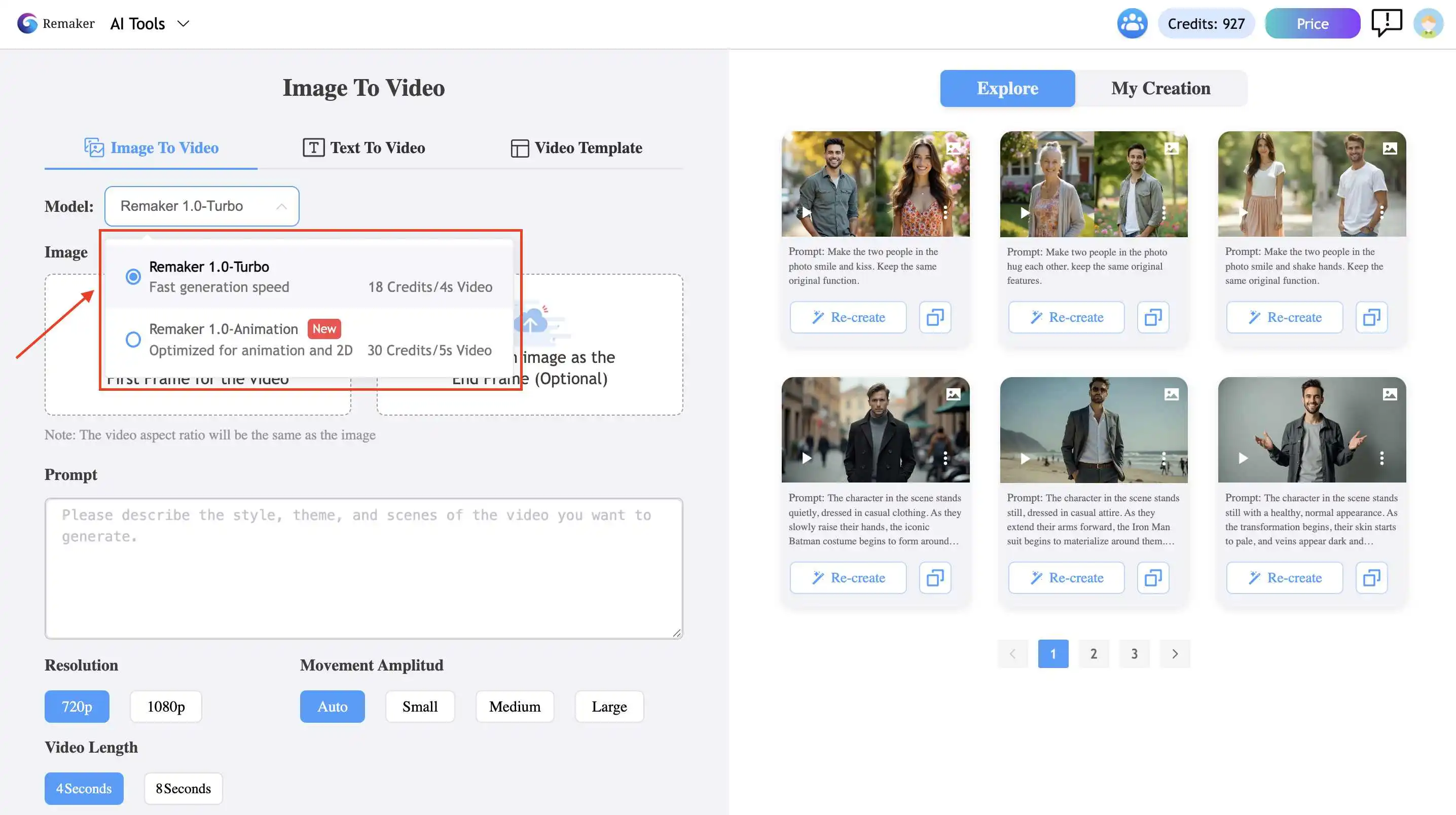step 2 of remaker image to video