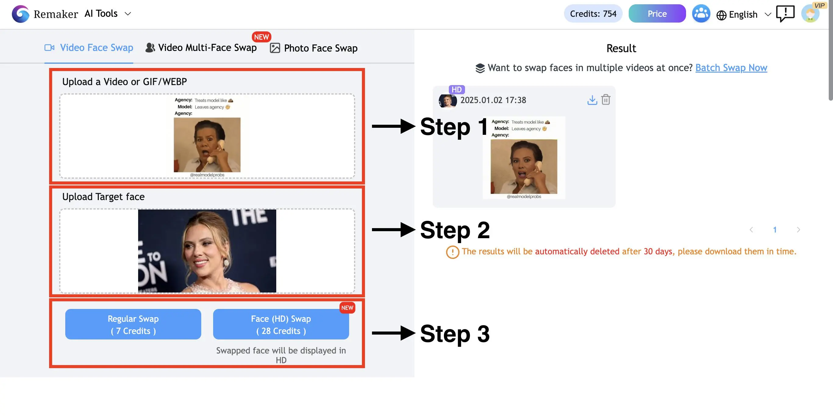 Step by Step Guide of Remaker Custom Model Meme