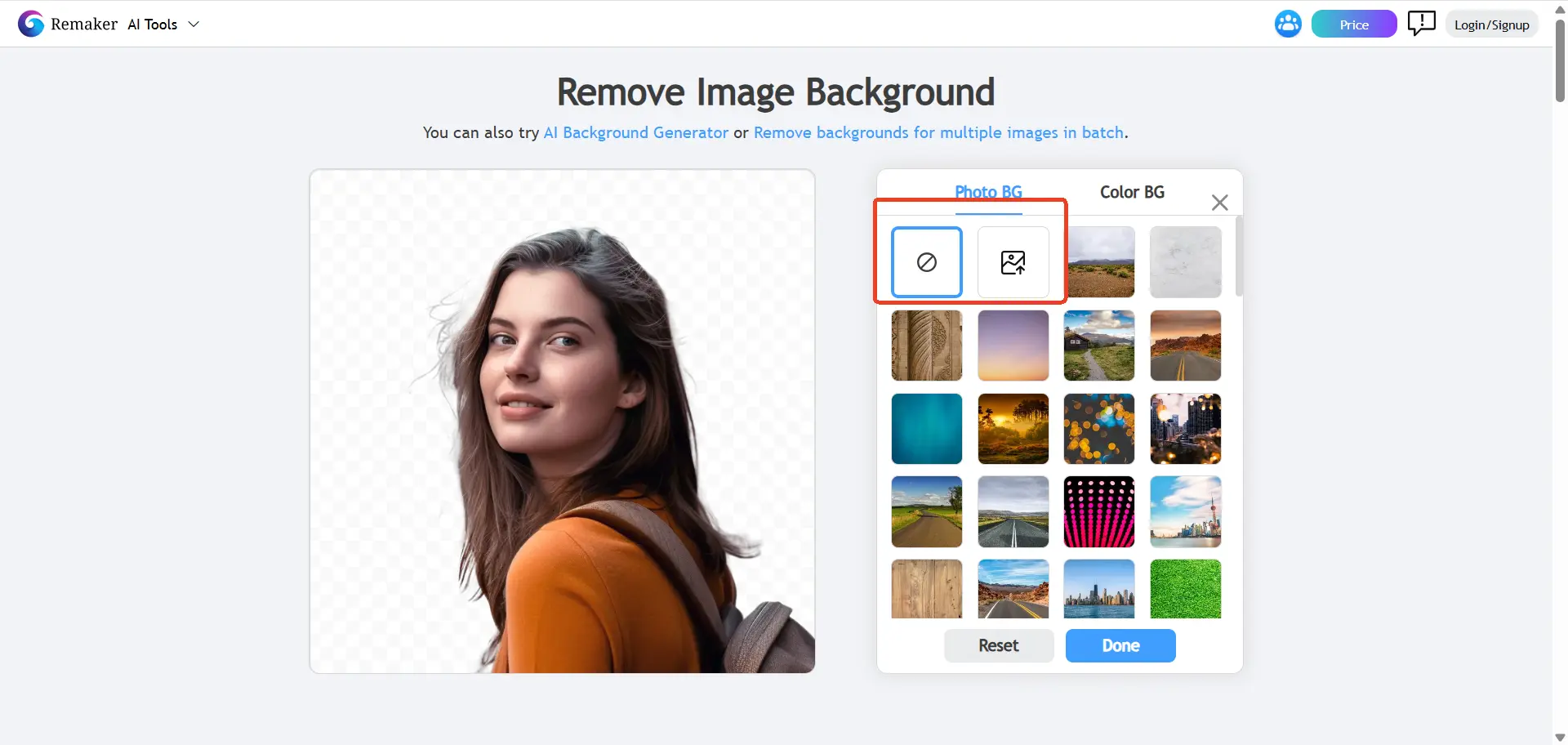 change backgrounds
