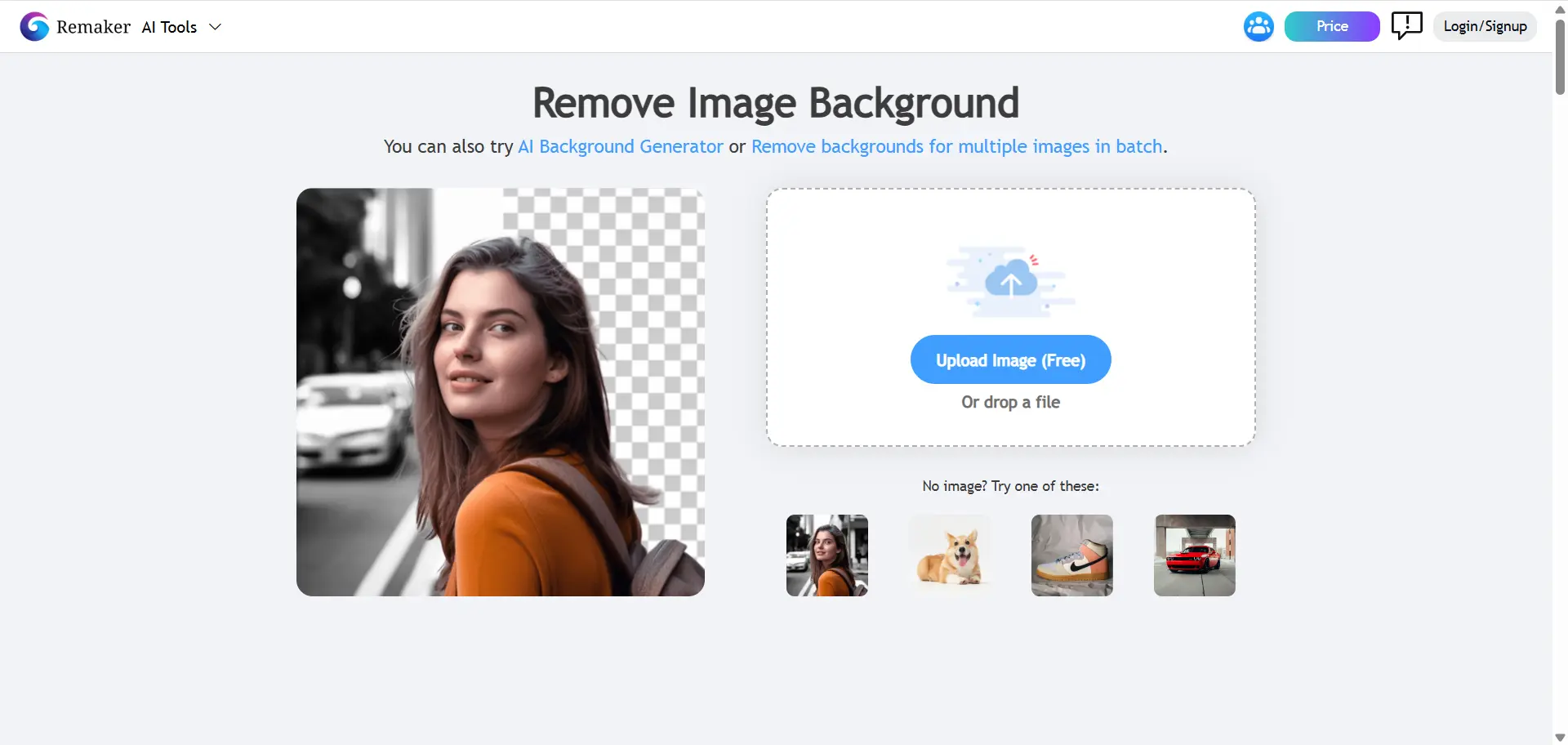 remaker ai background remover