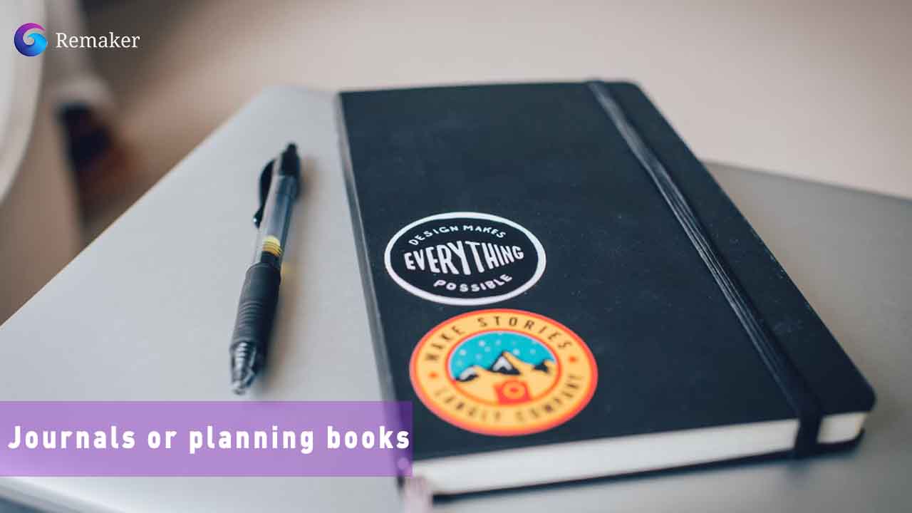 decorate Journals with customized stickers