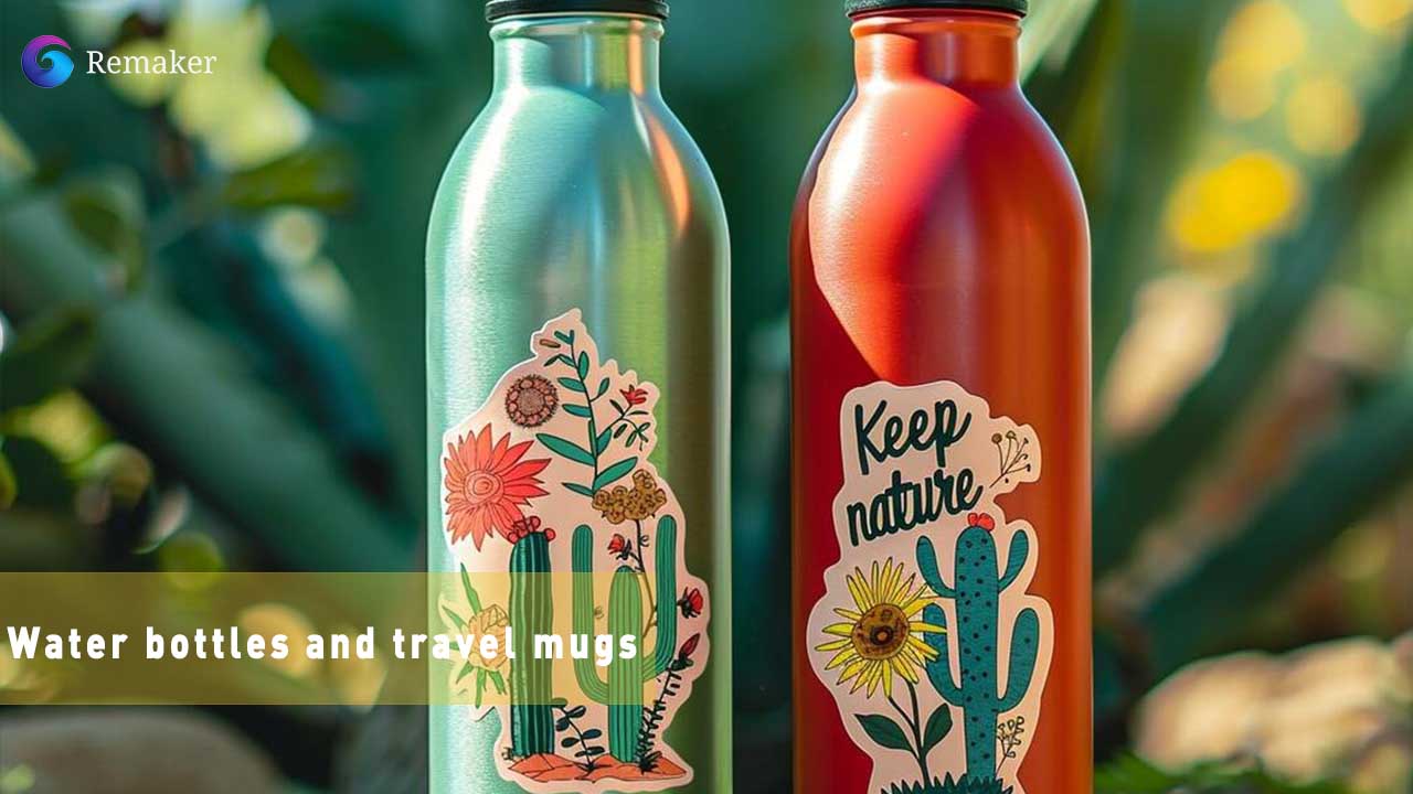 decorate bottles with customized stickers