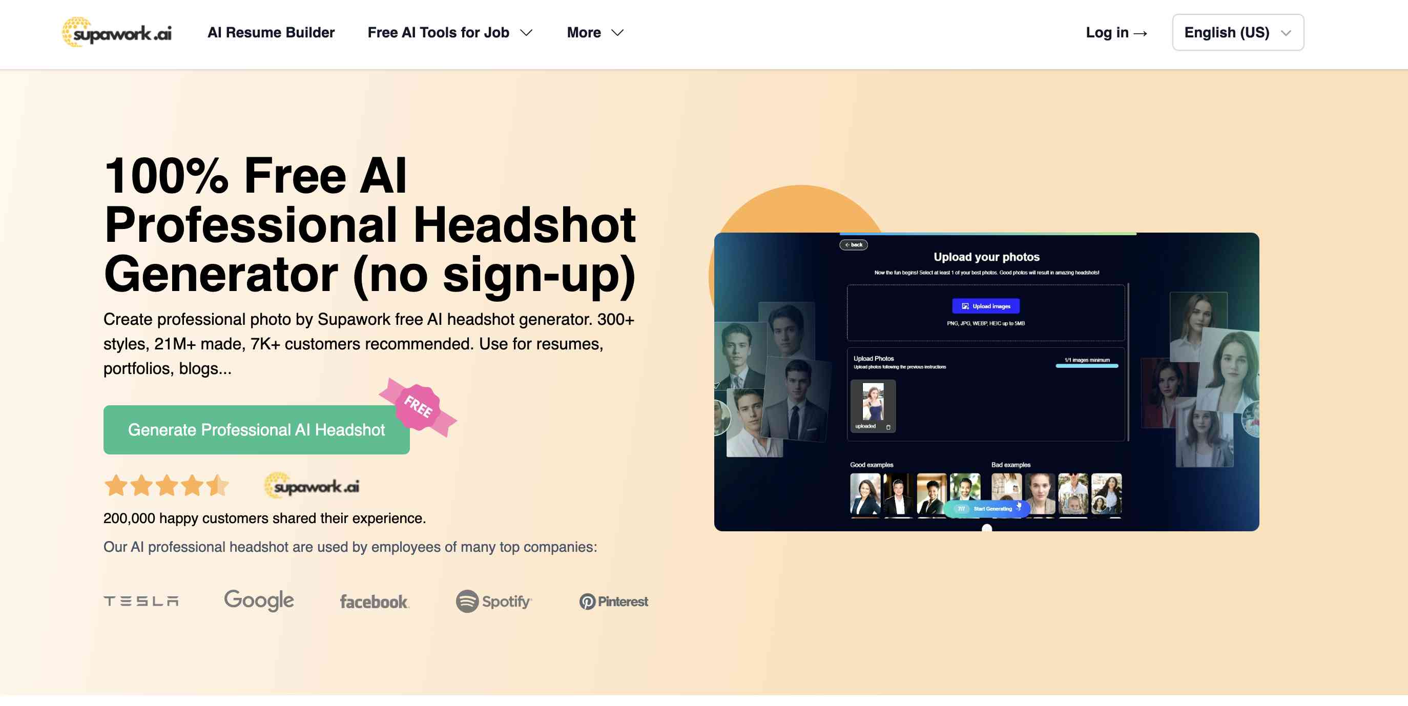 SupaWork AI Headshot Generator