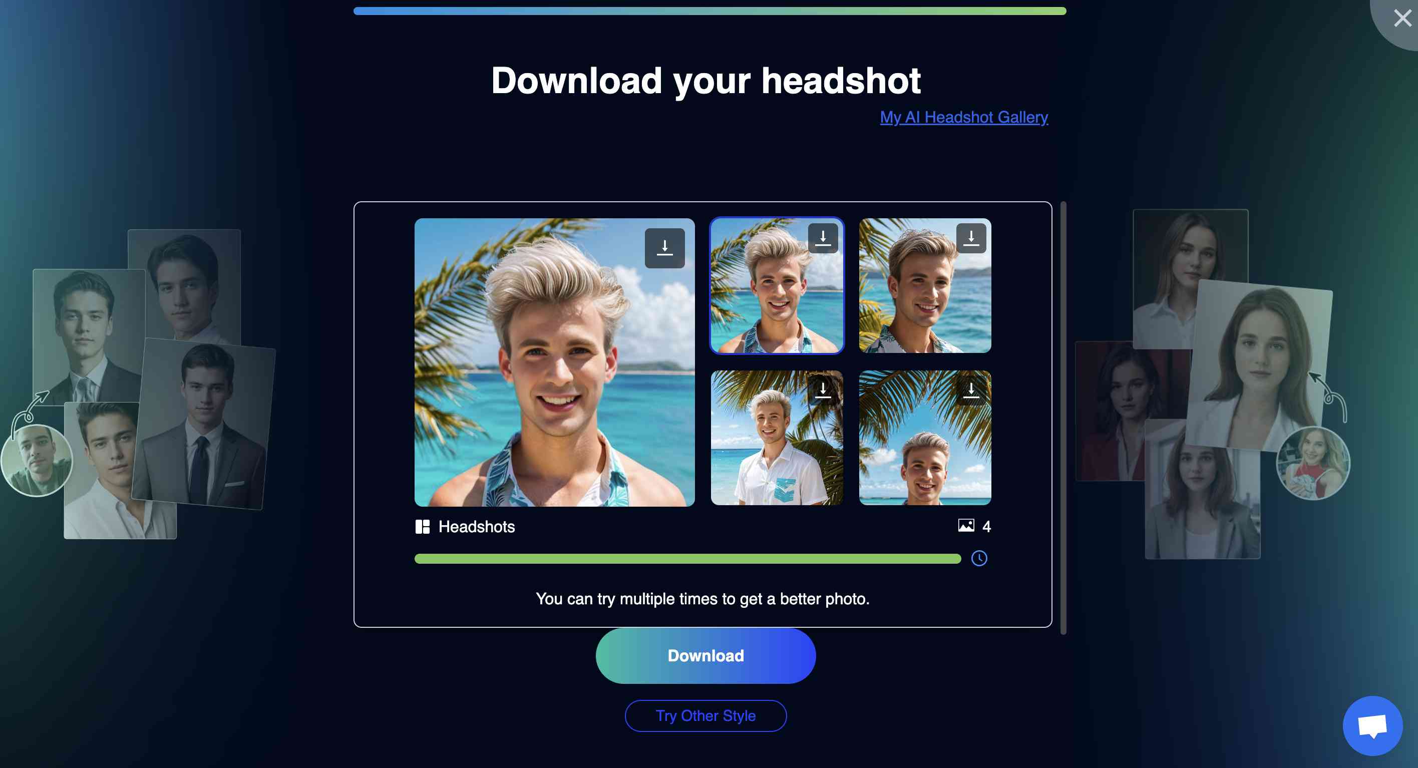 Result of AI Headshot Generator