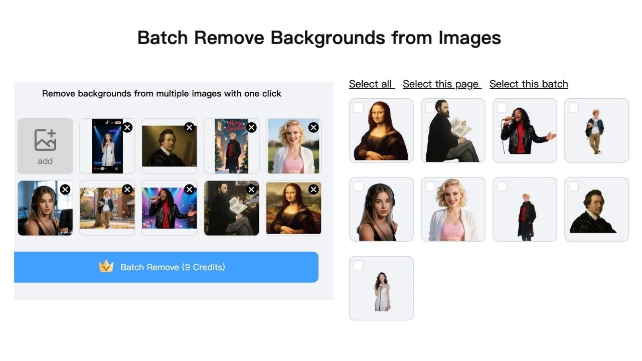 Use our top background remover tool to batch images.