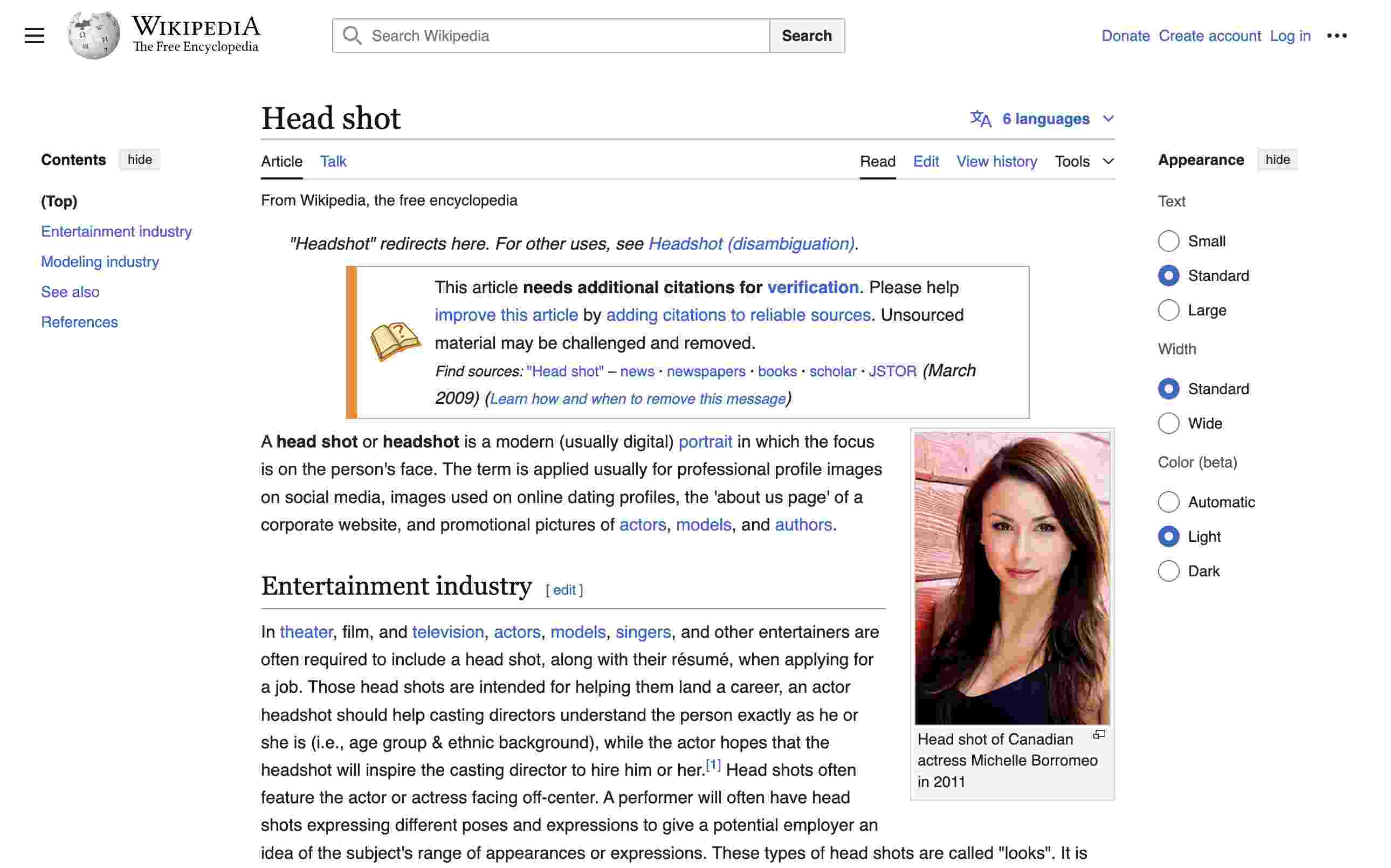 Wikipedia Headshot